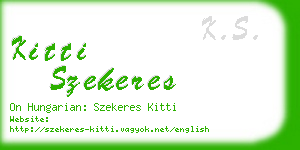 kitti szekeres business card